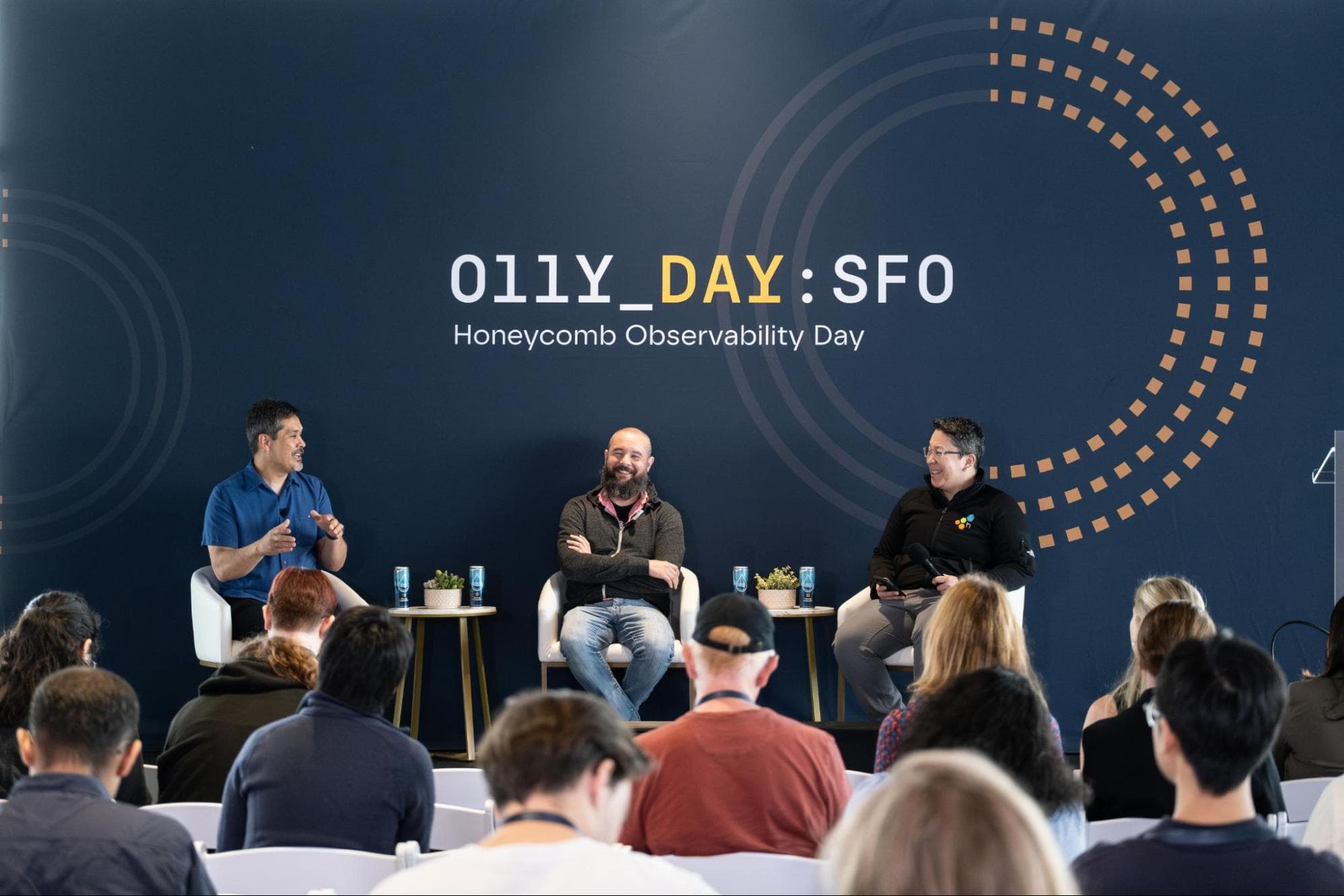Emily, David, and James at Observability Day San Francisco