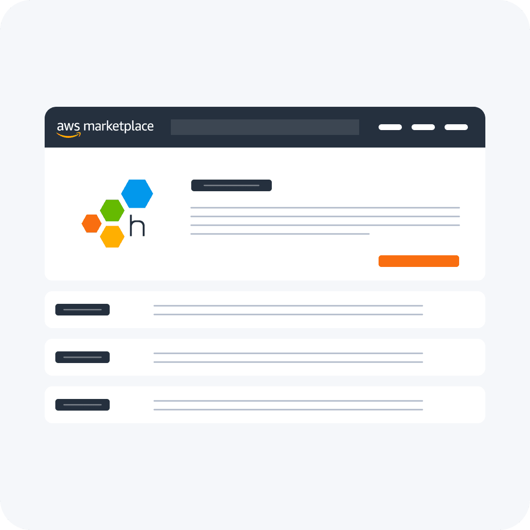 The Honeycomb listing on AWS Marketplace.