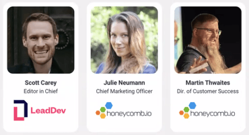 Photo of Scott Carey, Julie Neumann and Martin Thwaites