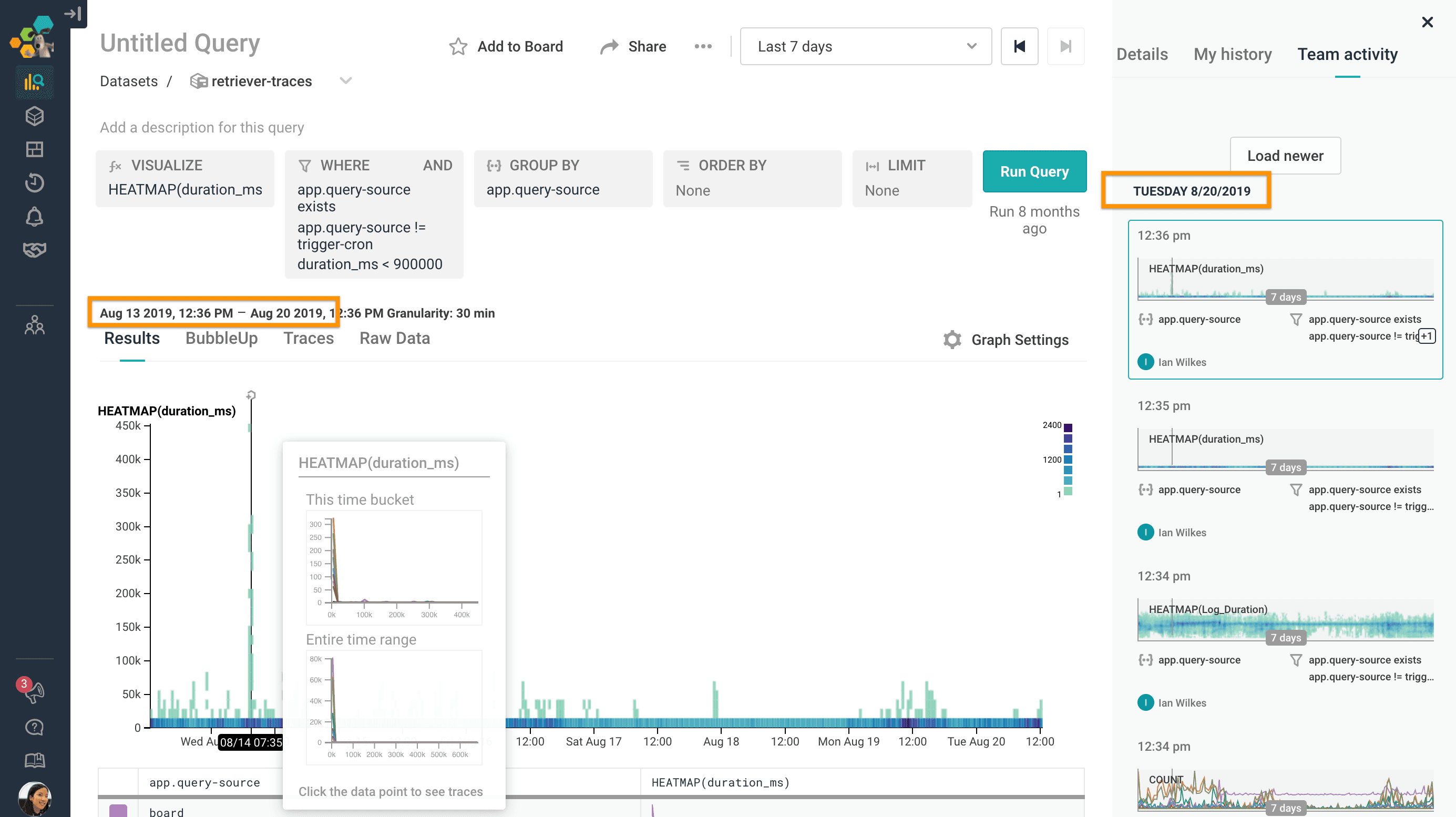 Permalink to an old query