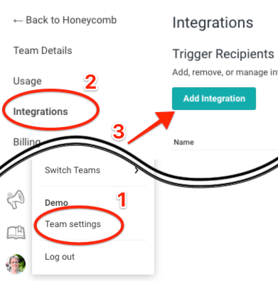 ui for adding a webhook trigger