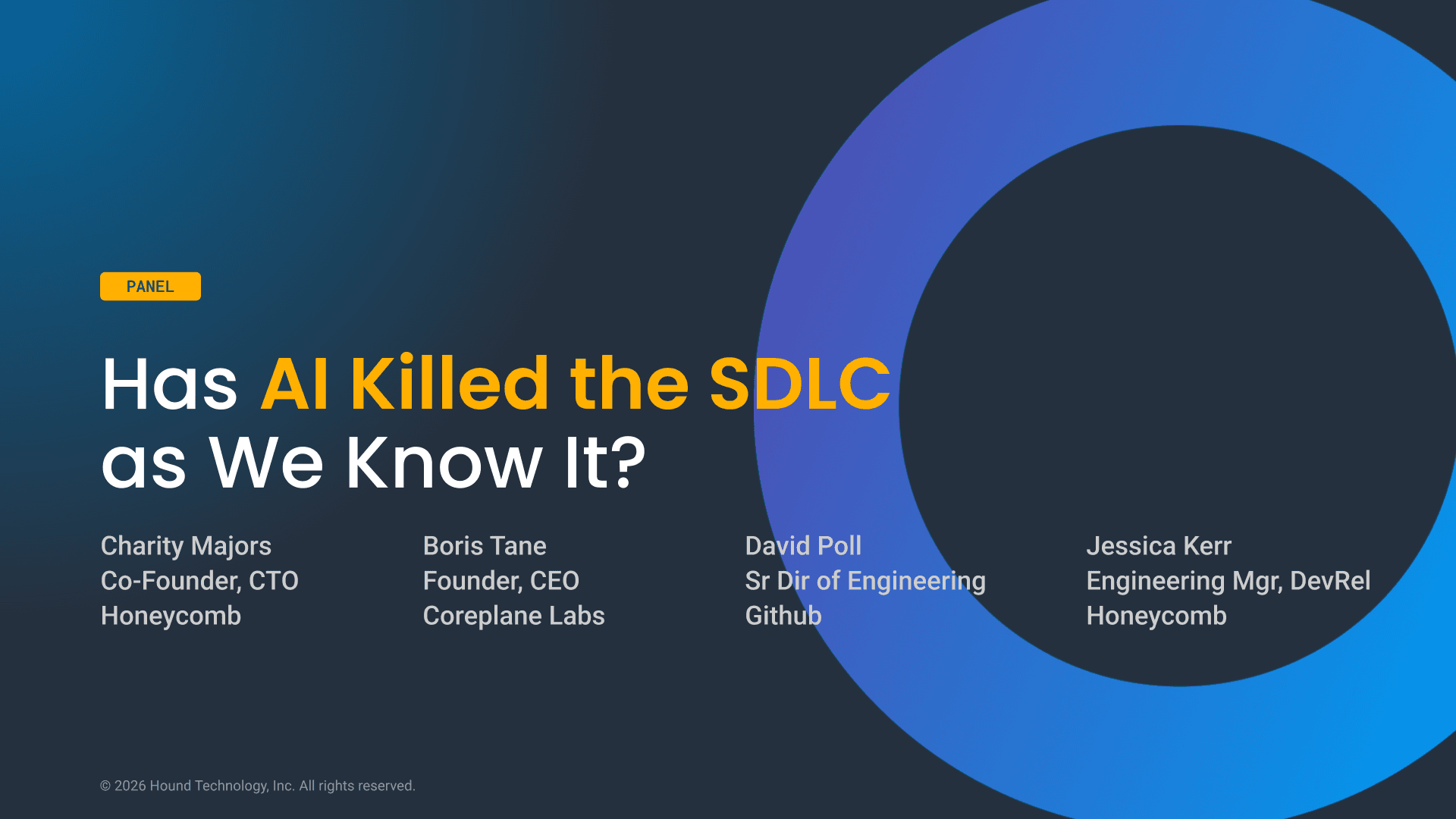 Has AI killed the SDLC as We Know it? - O11yCon 2026 Panel